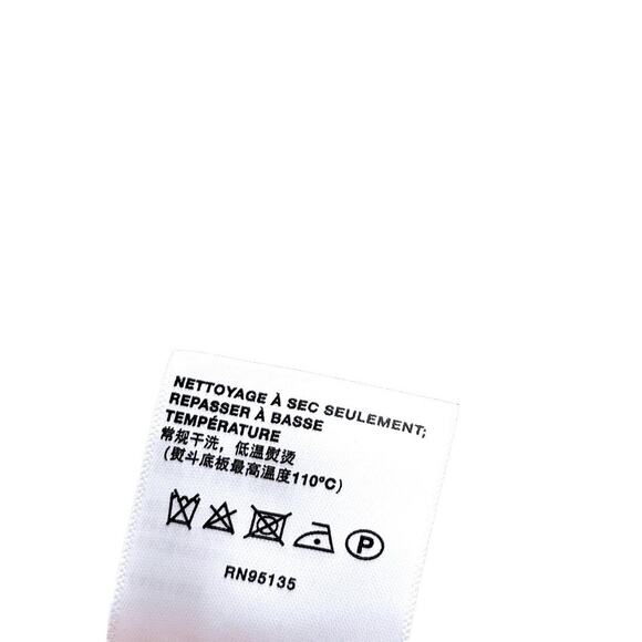 Lafayette 148 New York Silk Blend Paley Jacquard Long Sleeve Top Blue Cream XS - Picture 13 of 16